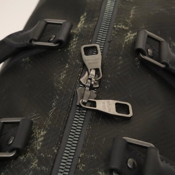 LOUIS VUITTON Damier Carbon Keepall 45 Boston Bag Black - Picture 9 of 16